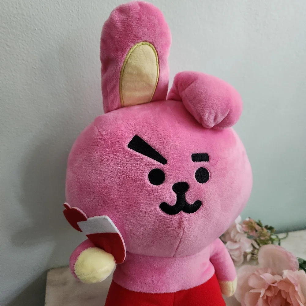 New‎ BT21 Summer Dolce Cooky 15" Plush Stuffed Toy BTS Drink Pink Bunny Rabbit - Picture 2 of 5